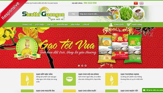 Thiết kế website Siêu Thị Gạo Ngon