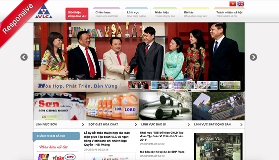 Thiết kế web tập đoàn VLC