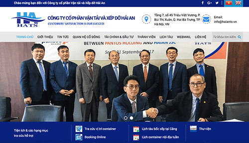 Thiết kế web Cảng Hải An Hải Phòng