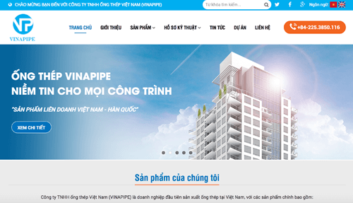 Thiết kế Web Thép Ống Việt Nam