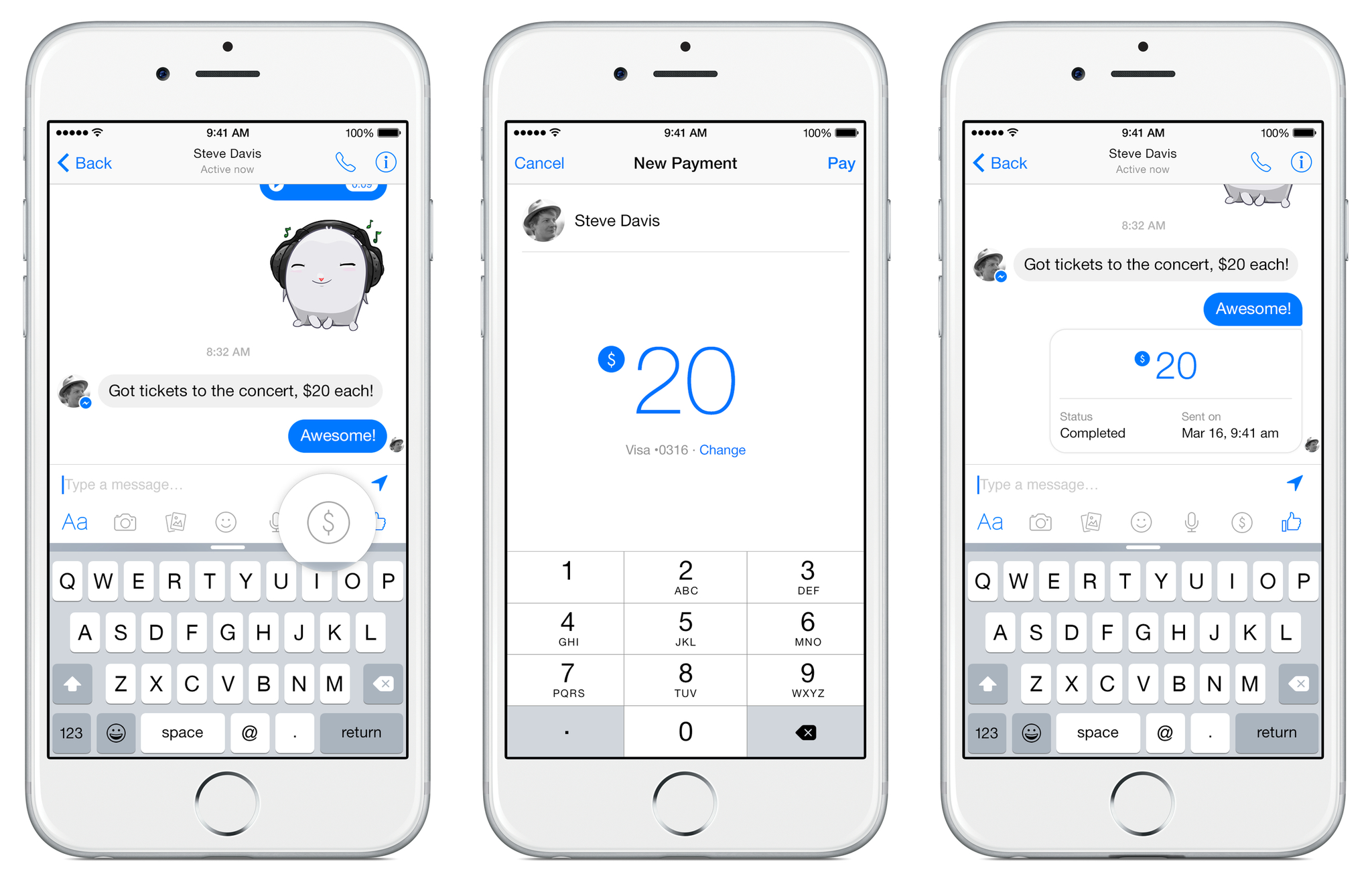 facebook messenger payment