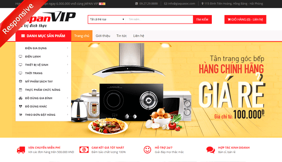 Thiết kế website thương mại điện tử Giaquasoc.com