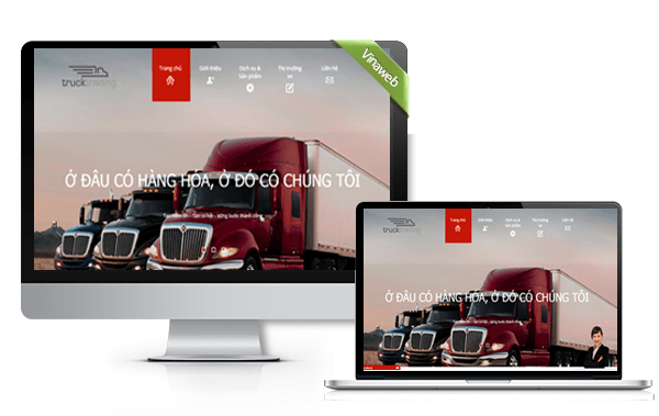 Vinaweb thiết kế trang web Xe tải, Container Xetaiquocte.com